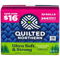 Quilted Northern Ultra Soft & Strong 2-Ply Toilet Paper 32 Rolls, 244 Sheets/Roll