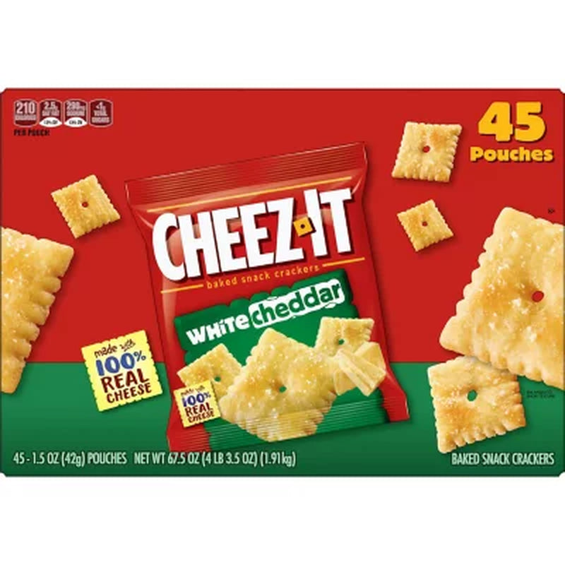 Cheez-It White Cheddar Snack Packs, 1.5 Oz., 45 Pk.