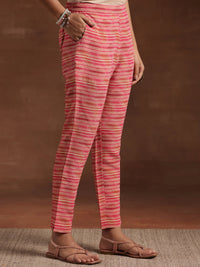 Pink Printed Silk Blend Straight Suit with Dupatta