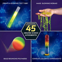 NATIONAL GEOGRAPHIC Amazing Chemistry Set - Mega Chemistry Kit with over 15 Science Experiments, Make Glowing Worms, a Crystal Tree, Fizzy Solutions, and More