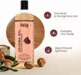 Rey Naturals Jojoba Oil - Pure,Natural & Cold Pressed-Hydrates Skin and Scalp Hair Oil-Hair 400 ml