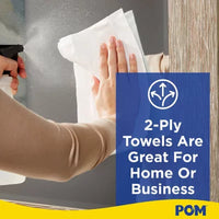 POM Individually Wrapped 2-Ply Paper Towels 30 Rolls, 110 Sheets/Roll