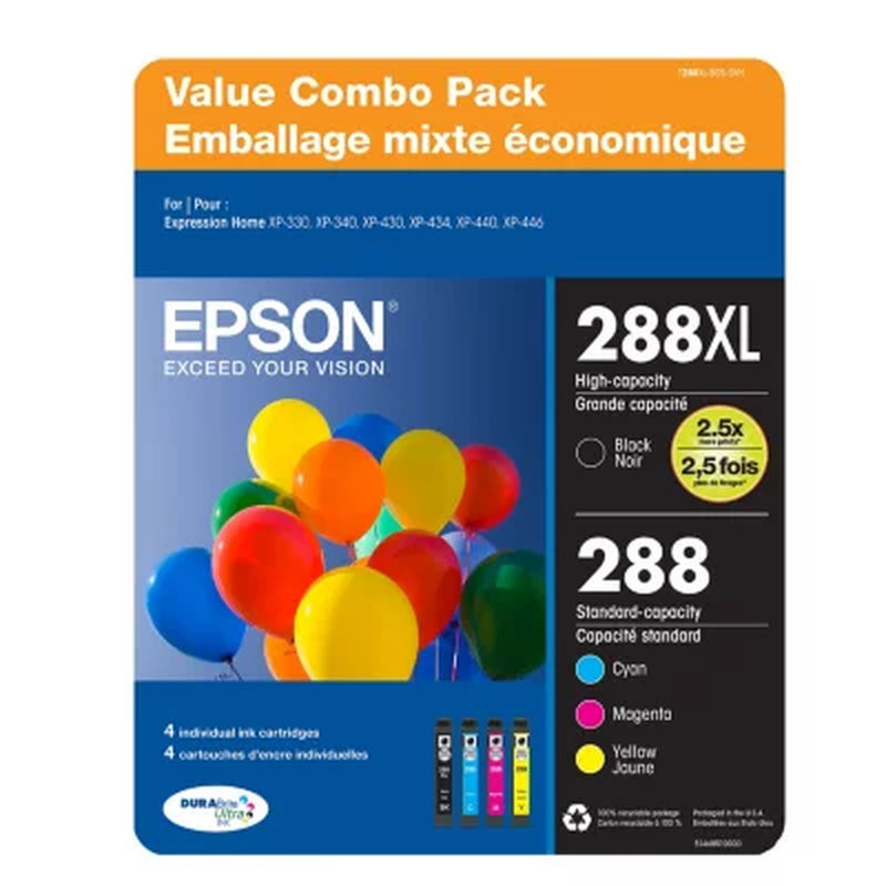 Epson Durabrite Ultra 288 Ink Value Club Pack