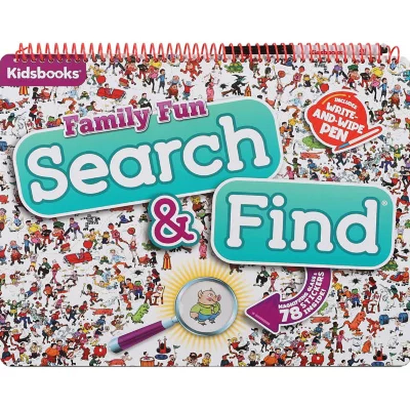 Sam'S Exclusive - Giant Family Search & Find Write on Wipe Off, Spiral Bound