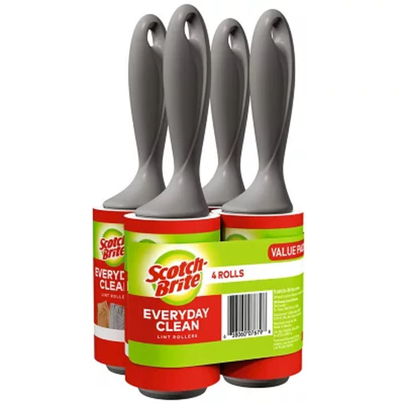 Scotch-Brite Everyday Clean Lint Rollers, 4 Pack