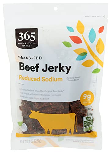 365 by Whole Foods Market Reduced Sodium Original Family Size Beef Jerky, 8 Ounce