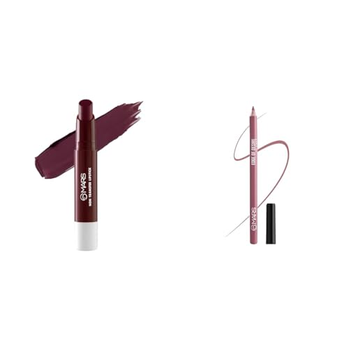MARS Matte Super Stay LipstickLipstick for Women (2.6 gm) (18-MYSTICAL) Matte Lip Liner | One Swipe Smooth Application | Long Lasting Lip Pencil (1.4gm) (17-BARBIE BOLD)