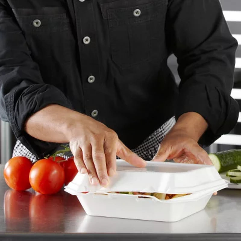 Hefty Supreme Foam Hinged Lid Container, 1-Compartment, 125 Ct.