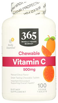 365 Vitamin C Chewable 500Mg, 100 Tablets