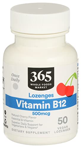 365 Vitamin B12 500MCG, 50 Lozanges