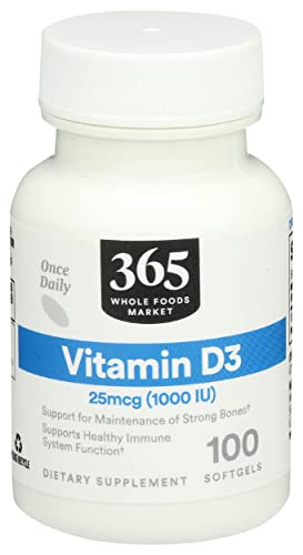 365 Vitamin D3 1000 IU, 100 Softgels