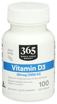 365 Vitamin D3 1000 IU, 100 Softgels