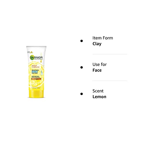 Garnier Bright Complete BRIGHTENING DUO ACTION Face Wash, 100g