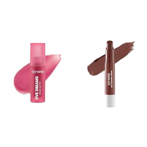 MARS Love Track Velvet Lip Tint (2.8ml) (FIVE DREAM) | Velvet Matte Finish Matte Super Stay Lipstick | Up to 12 Hours Long Lasting | Smudge Proof and Waterproof Lipstick for Women (2.6 gm) (12-SINFUL)