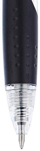 Basics Retractable Gel Ink Pens - Fine Point Pen, Black, 12-Pack