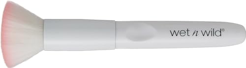 Wet n Wild Vegan Makeup Brush 23.5g- Flat Top Kabuki Soft Brush For Liquid & Mineral Foundation, Blending & Buffing, Ergonomic Handle