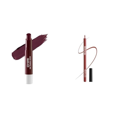 MARS Matte Super Stay LipstickLipstick for Women (2.6 gm) (18-MYSTICAL) Matte Lip Liner | One Swipe Smooth Application | Long Lasting Lip Pencil (1.4gm) (20-CHILL RED)