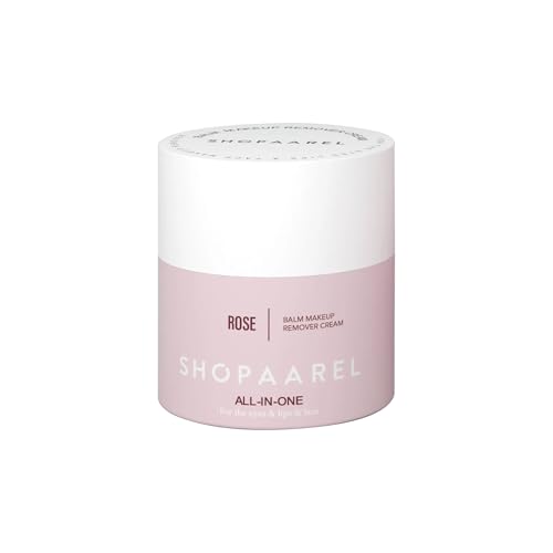 Shopaarel ALL-IN-ONE Balm Make Up Remover Cream, Cleansing Balm & Oil, Removes Excess Oil & Dirt, Remove Waterproof Makeup In One Wash, Deep Pore Cleansing, Face Makeup Remover-50 ML,Rose