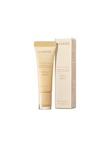 Laneige Lip Glowy Balm | Moisturizing Lip Treatment with Vitamin C + Shea Butter for Soft, Smooth and Glowing Lips | Korean Lip Balm For Dry Chapped Lips |Intense Hydration| Vanilla|10Gm