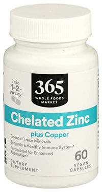 365 Zinc Chelated, 60 Capsules