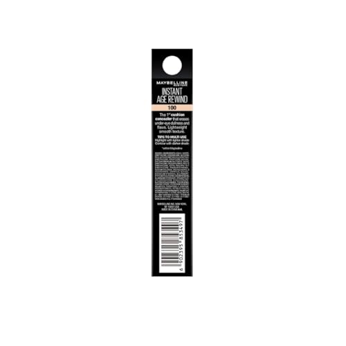 Maybelline New York Instant Age Rewind Dark Circles Treatment Concealer - Ivory, Packed with Goji Berry & Haloxyl, Bright & Refreshed eyes, Erase dark circles & fine lines, Long Lasting Concealer| 6g