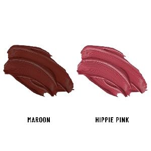 Seven Seas Lips & Cheek Tint Combo Pack of 2 | Matte Natural Blush for Women | Lip Tint with Vitamin E | Nourishing Cheek Tint (Maroon, Hippie Pink)