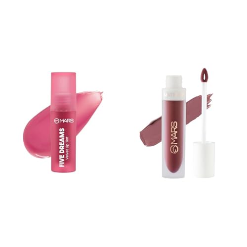 MARS Love Track Velvet Lip Tint (2.8ml) (FIVE DREAM) | Velvet Matte Finish Matte Liquid Lip Color | Long Lasting | Non-Transfer & Waterproof Lipstick for Women (4.5 ml) (08-Trend Train)