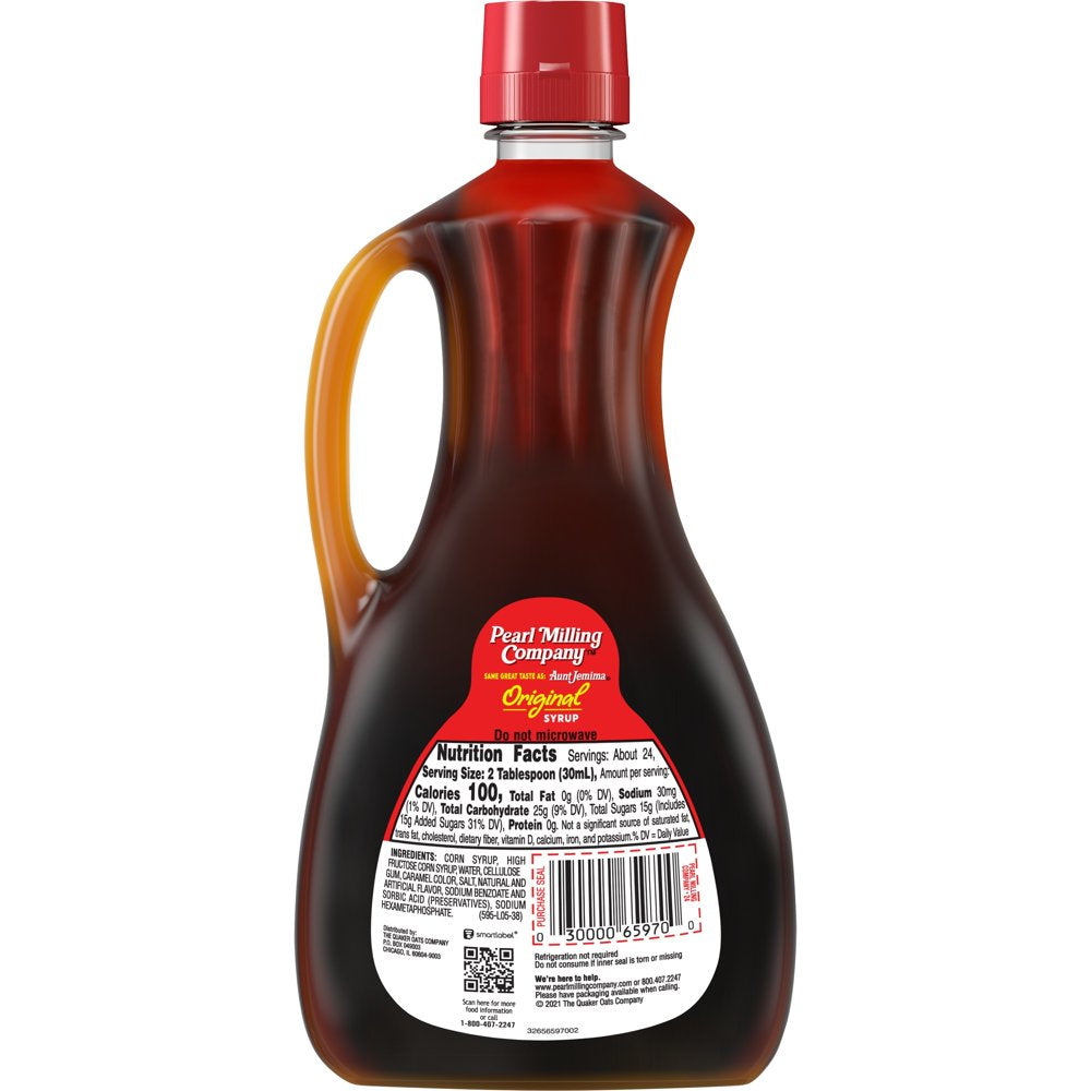 Pearl Milling Company Original Syrup, 24 Fl Oz, Bottle