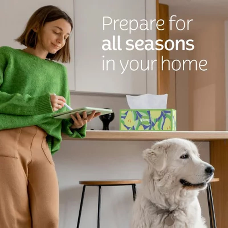 Kleenex Trusted Care 2-Ply Facial Tissues 12 Boxes, 160 Tissues/Box