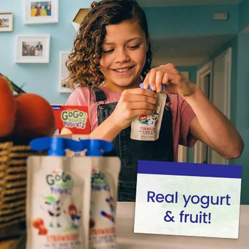 Gogo Squeez Yogurtz Strawberry and Strawberry Banana, 3 Oz., 20 Ct.