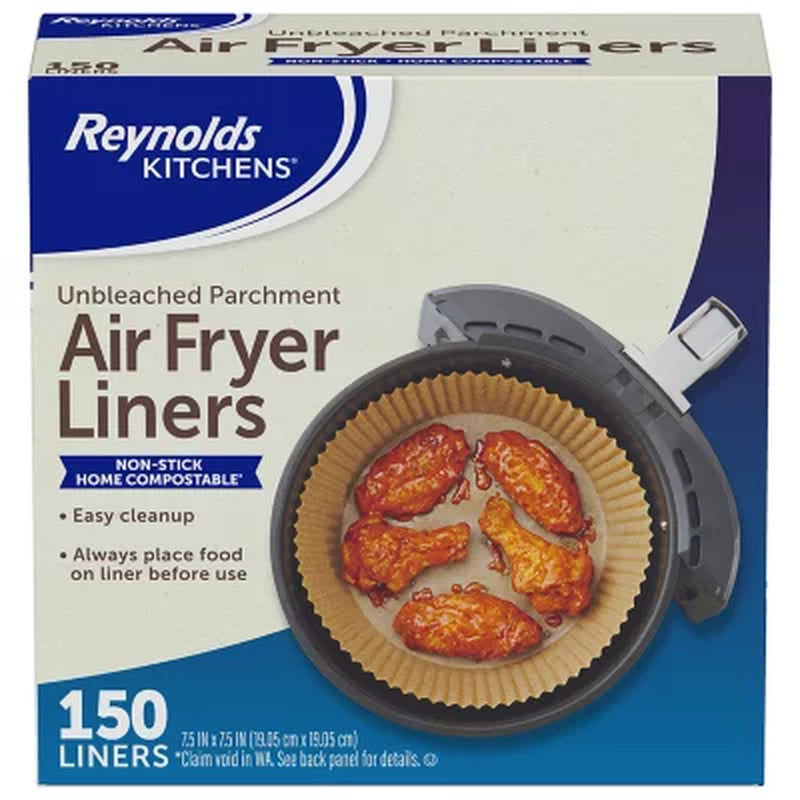 Reynolds Kitchens Unbleached Parchment Air Fryer Liners, 150 Ct.