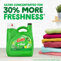 Gain + Oxi Liquid Laundry Detergent, Original, 159 Loads, 170 Fl. Oz.