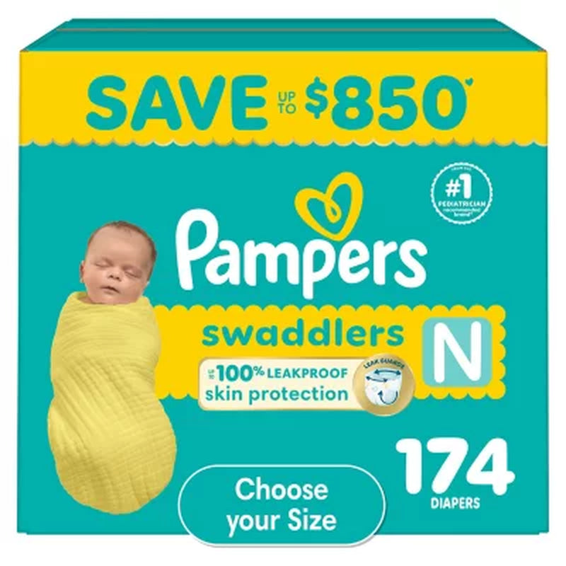 Pampers Swaddlers Diapers, Sizes Newborn-8