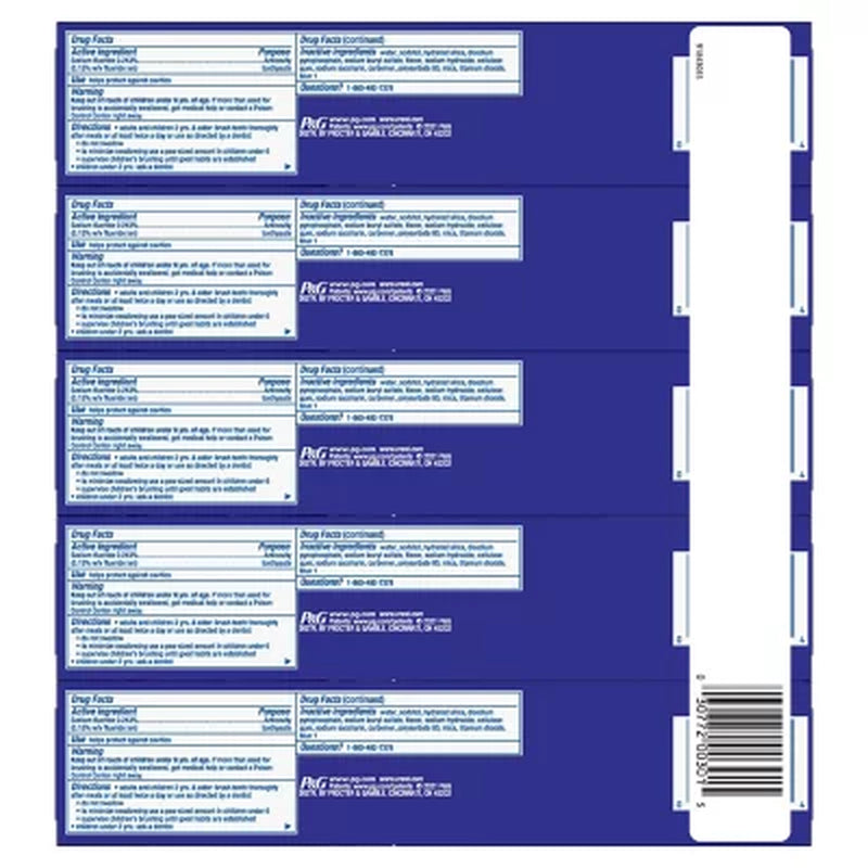 Crest 3D White Vivid Mint Ultra Whitening Toothpaste, 5.2 Oz., 5 Pk.