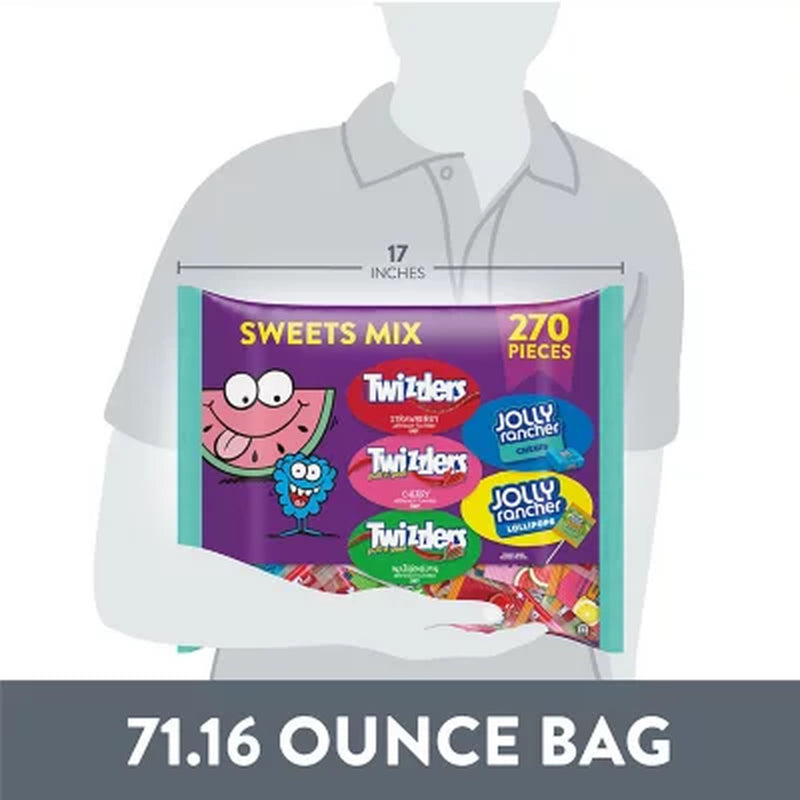 JOLLY RANCHER & TWIZZLERS Fruit Flavored Easter Candy, Variety Pack, Fun Size, 270 Pcs.