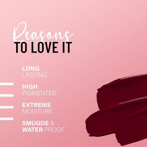 Seven Seas Pure Liquid Lipstick, Matte Finish, Purple (Red Cherry, 7ml)