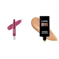 MARS Matte Super Stay Lipstick | Up to 12 Hours Long Lasting | Smudge Proof and Waterproof Lipstick for Women (2.6 gm) (09-PARADISE) BB Cream Lightweight Foundation (30 ml) (Tan)