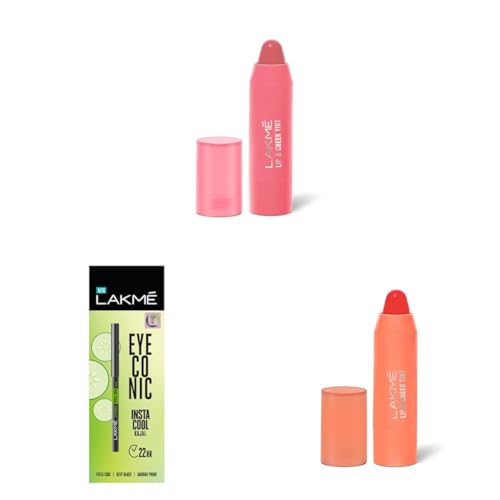 LAKMÉ Natural Pink Tint, Cool Kajal, Fiery Red Tint