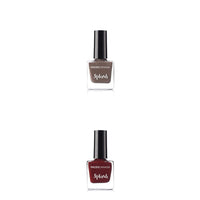 FACESCANADA Splash Glossy Finish Nail Enamel, Ginger 37, 8 Ml & Splash Glossy Nail Enamel, Maroon 401, 8 Ml