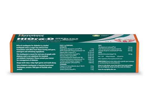 Himalaya HiOra-D Toothpaste for Diabetics 100g Sugar Free