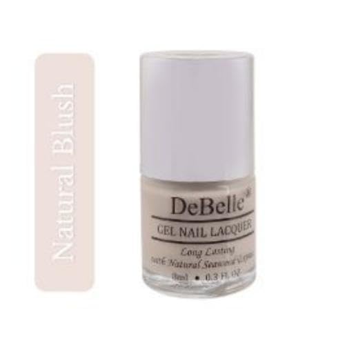 DeBelle Gel Glossy Finish Nail Polish Natural Blush, 8Ml - Enriched With Natural Seaweed Extract, Cruelty Free, Toxic Free