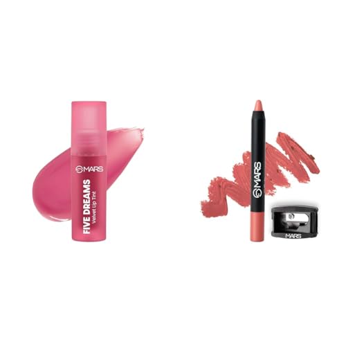 MARS Love Track Velvet Lip Tint (2.8ml) (FIVE DREAM) | Velvet Matte Finish Long Lasting Crayon Lipstick up to 12 Hours Stay (3.5 gm) (12-I Am Fierce)