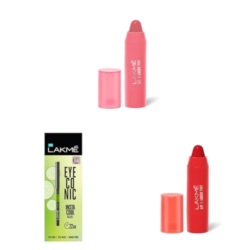 LAKMÉ Natural Pink Tint, Cool Kajal, Deep Red Tint
