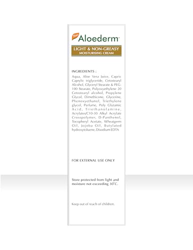 Aloederm Skin Cream For Treating Dry Skin, Cold Processed Aloevera, Delays Ageing, 50g