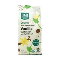 365 Coffee Flavored Vanilla Ground Organic, 12 Ounce