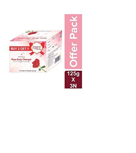 Patanjali Rose kanti Body cleanser 125gm- Pack of 3