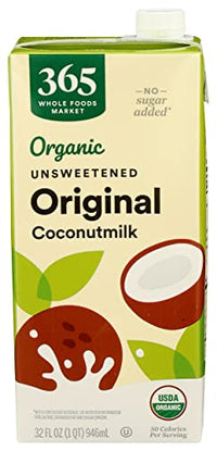 365 Coconut Milk Unsweet Original Organic, 32 Fl Oz