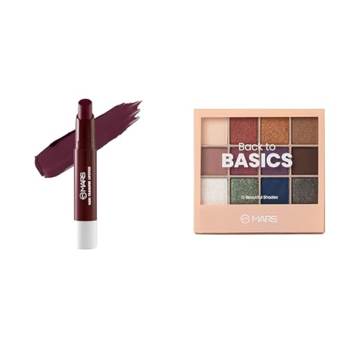 MARS Matte Super Stay LipstickLipstick for Women (2.6 gm) (18-MYSTICAL) 12 Shades Back to Basics Eyeshadow Palette with Free Applicator (14.4 gm) (Shade-01)
