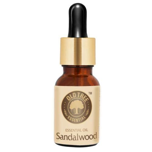 Old Tree Pure Sandalwood Essential Oil for Fragrance, Skin, Bathing (15ml) - Chandan Oil with Dropper for Stress Relief & Relaxation, Aromatherapy, Diffuser, Soap & Candle Making