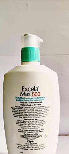 Cipla Excela Max Moisturiser for Dry & Itchy Skin | Paraben-Free | 200g